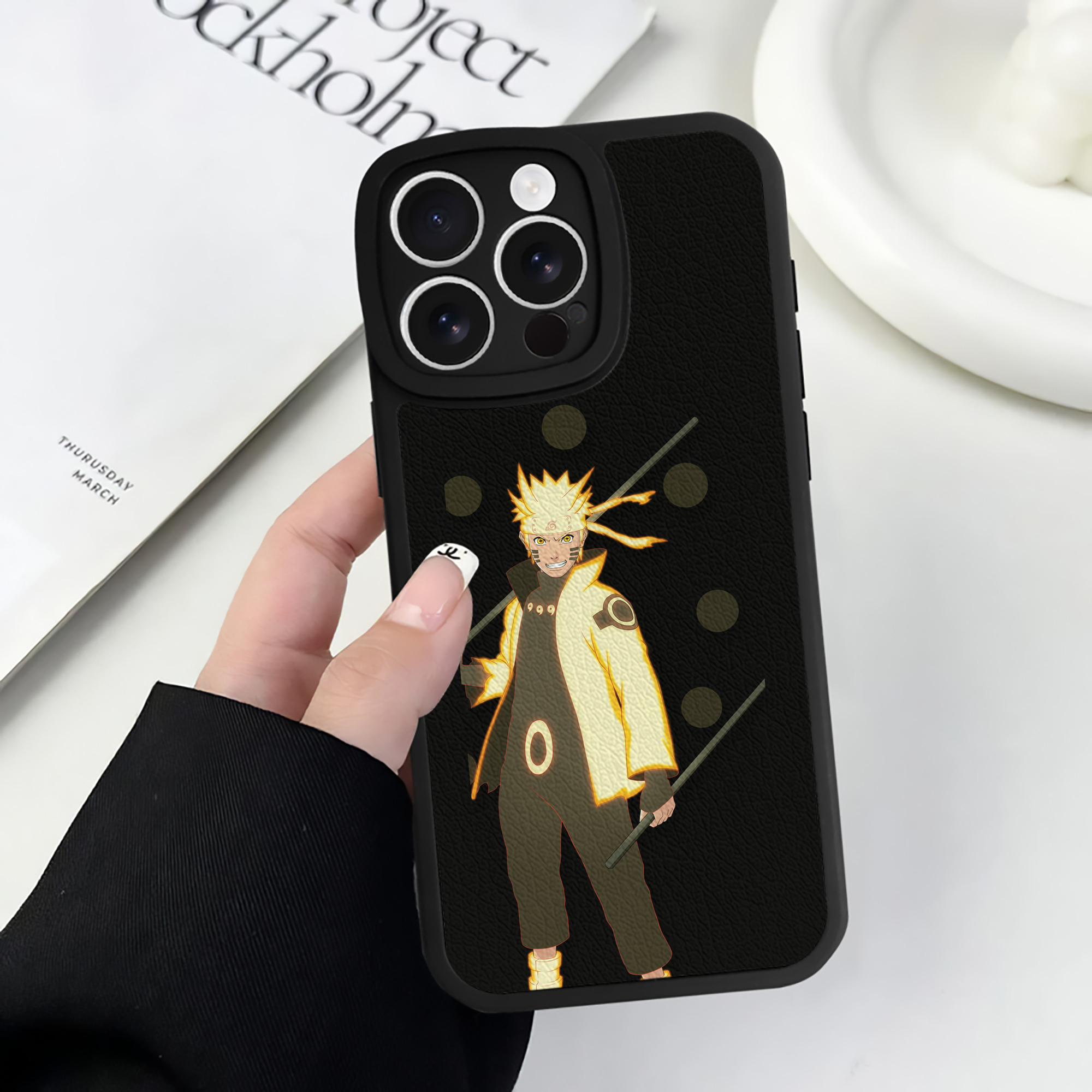 （画像用） NARUTO -ナルト- うずまき ナルト Uzumaki Naruto 【iPhone 16シリーズ対応】シリコンスマホケース（レザー調） 材質：シリコン